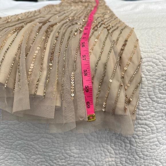 BHLDN NWT Pink and Gold Sleeveless Maxi gown - Picture 8 of 16